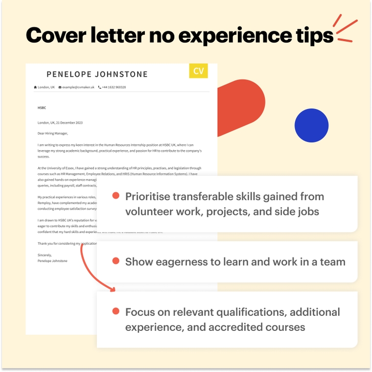 How to write a career change cover letter with no experience