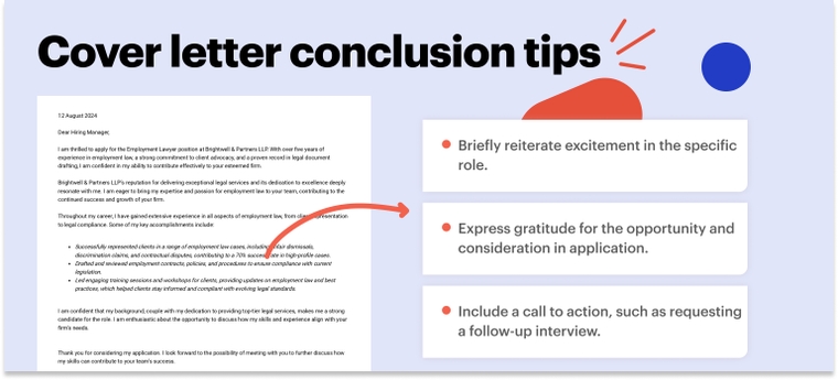 How to end a cover letter for a lawyer tips