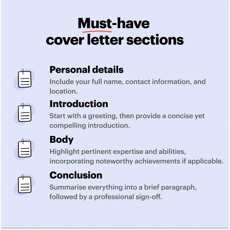 doctor cover letter must have sections