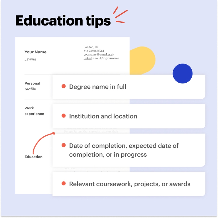 Education CV tips