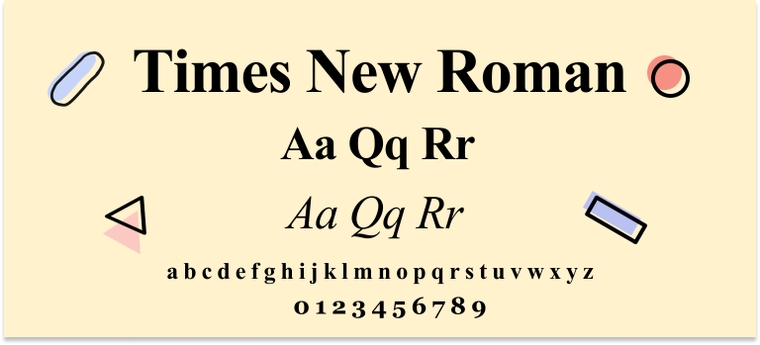 Times New Roman font for cover letter 