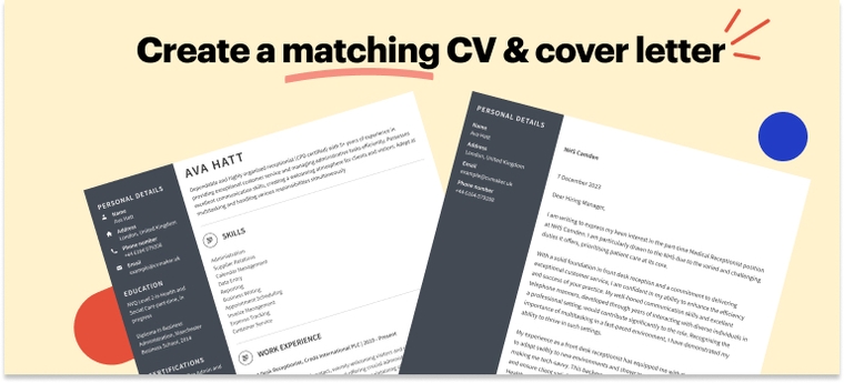 matching CV and CL example