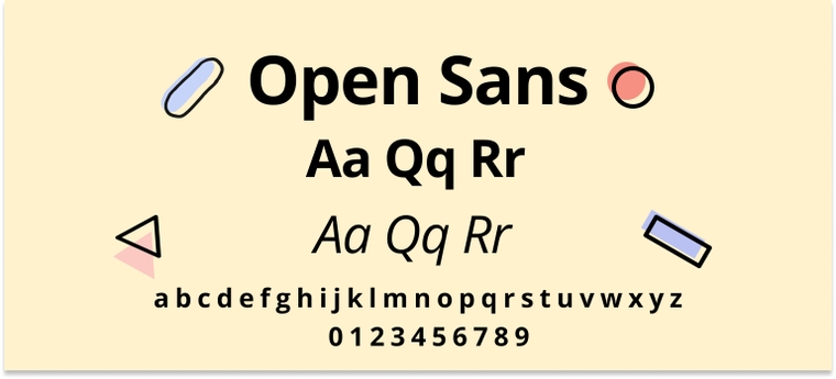  Open Sans font for cover letter 