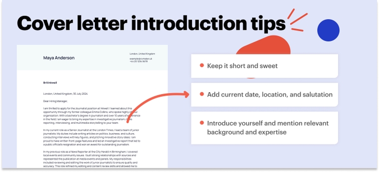 Cover letter introduction for a journalist tips