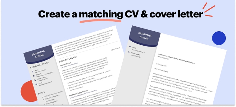example of matching engineer CV and cover letter
