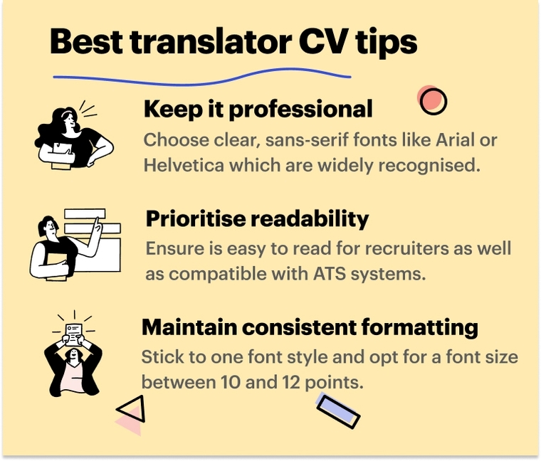 Translator CV formatting tips