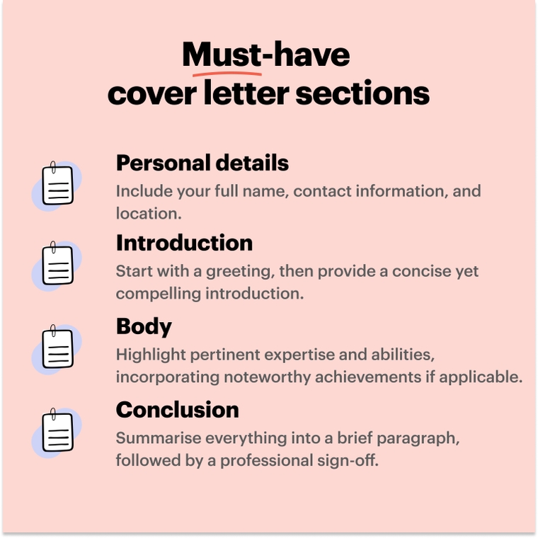 Must-have cover letter sections for a pharmacist