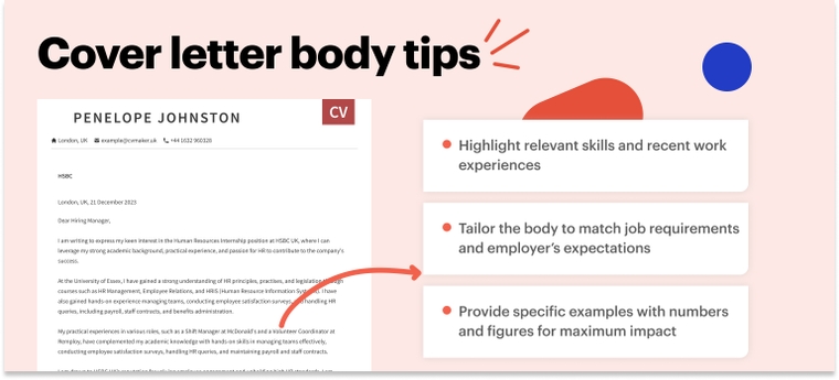 UI/UX cover letter body