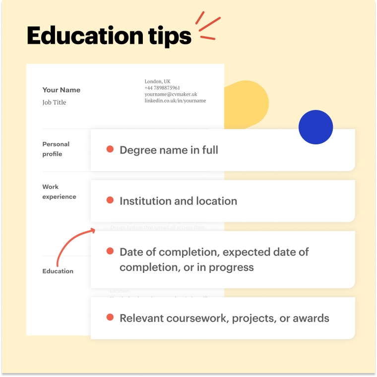 How to include education on an apprenticeship CV