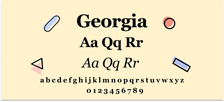  Georgia font for cover letter 